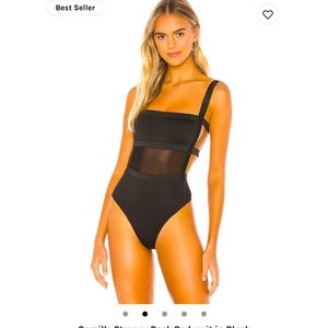 Superdown Camille Strappy Black Bodysuit in black